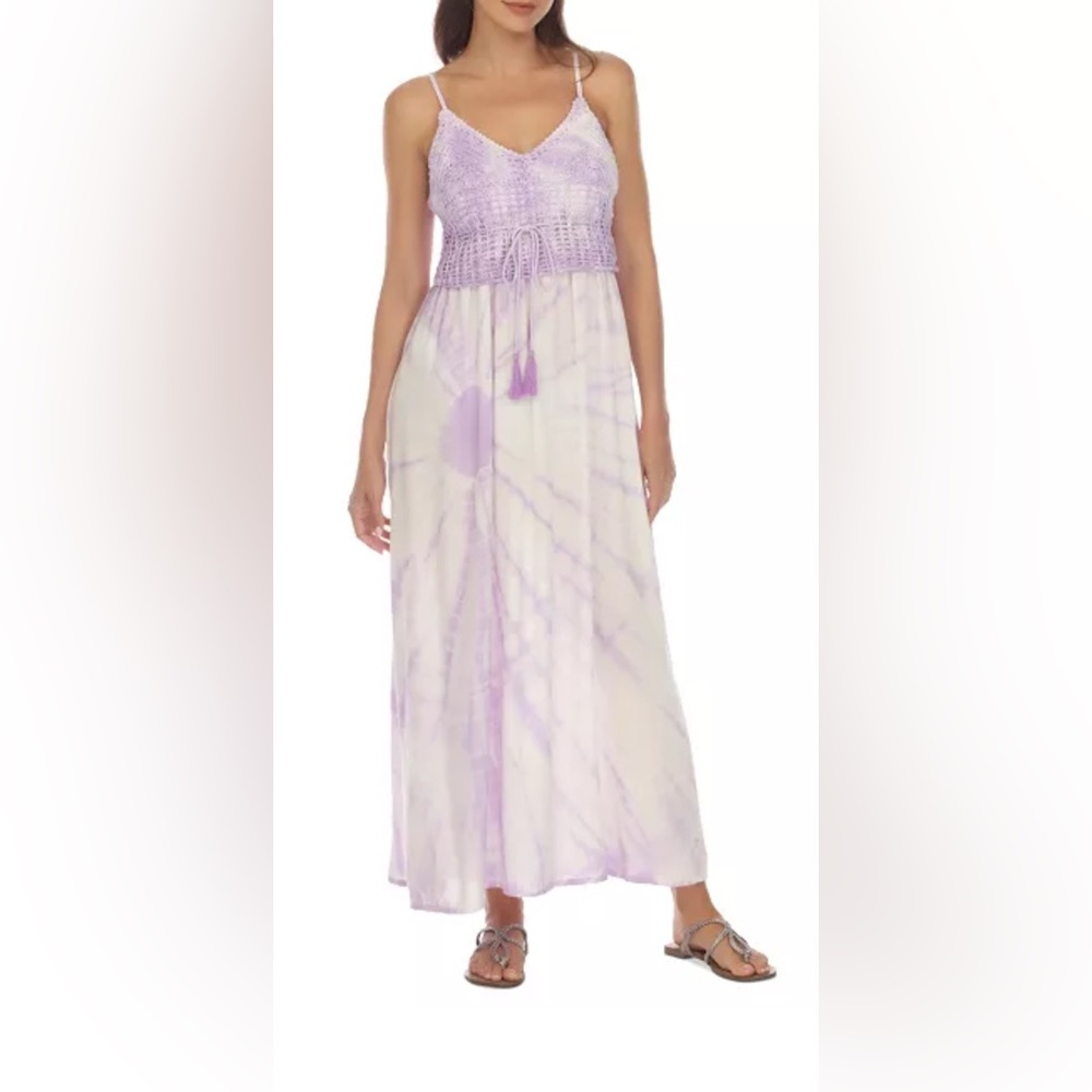 NWT Raviya Women's Tie-Dyed Maxi Dress Swim Cover-Up Size Large